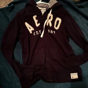 Aero black Zip-Up Hoodie
